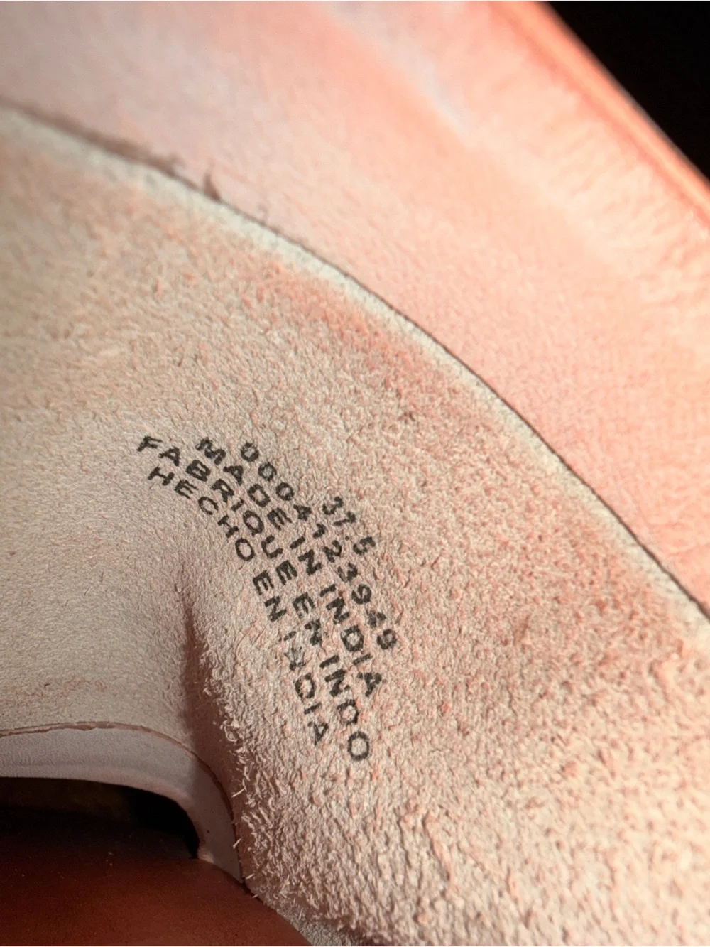 Free People Pale Pink and Rust Slide Sandals